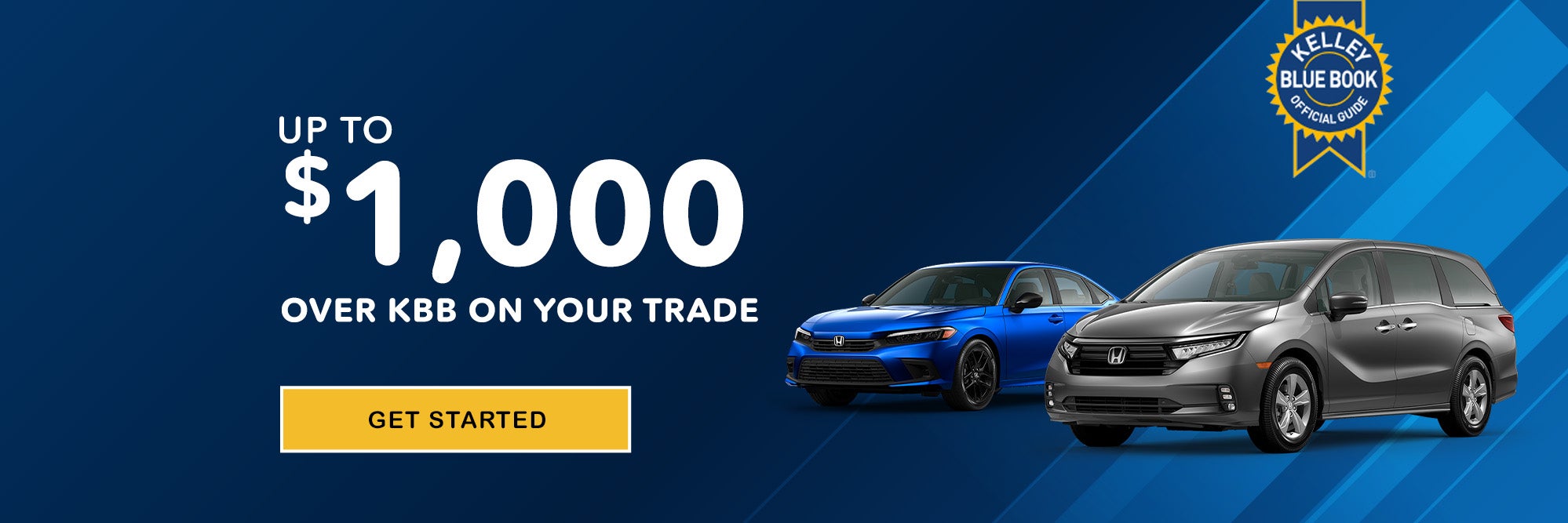 Up to $1,000 over KBB on your trade